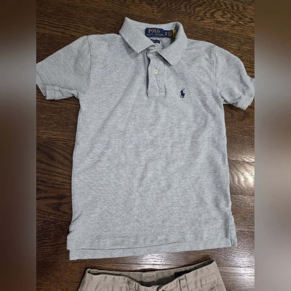 Polo Ralph Lauren boys Gray Polo Shirt and Shorts Sz.8